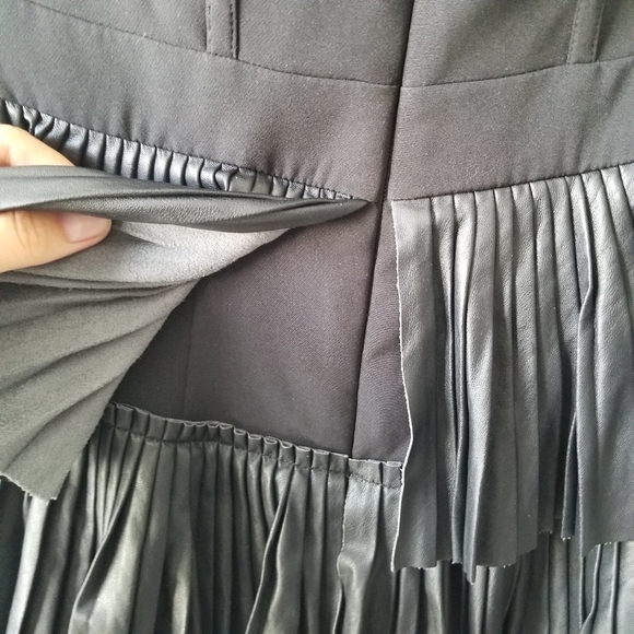 bebe Black Strapless Tiered Mini Dress - Picture 9 of 15